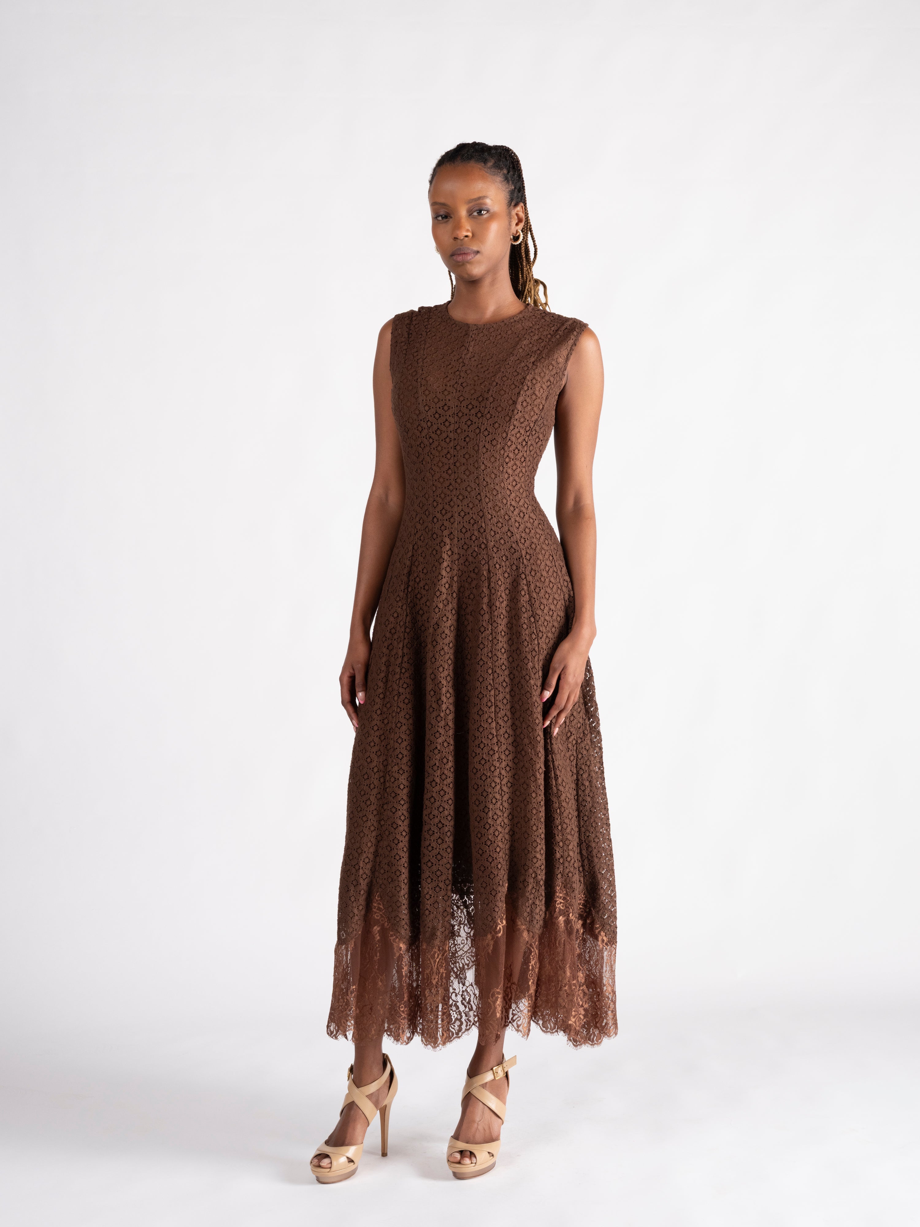 chocolate brown summer dress Womens Next Chocolate Brown Jersey Waisted Summer Dress US 16