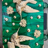 Green Resin Bird Purse Studio Yay!