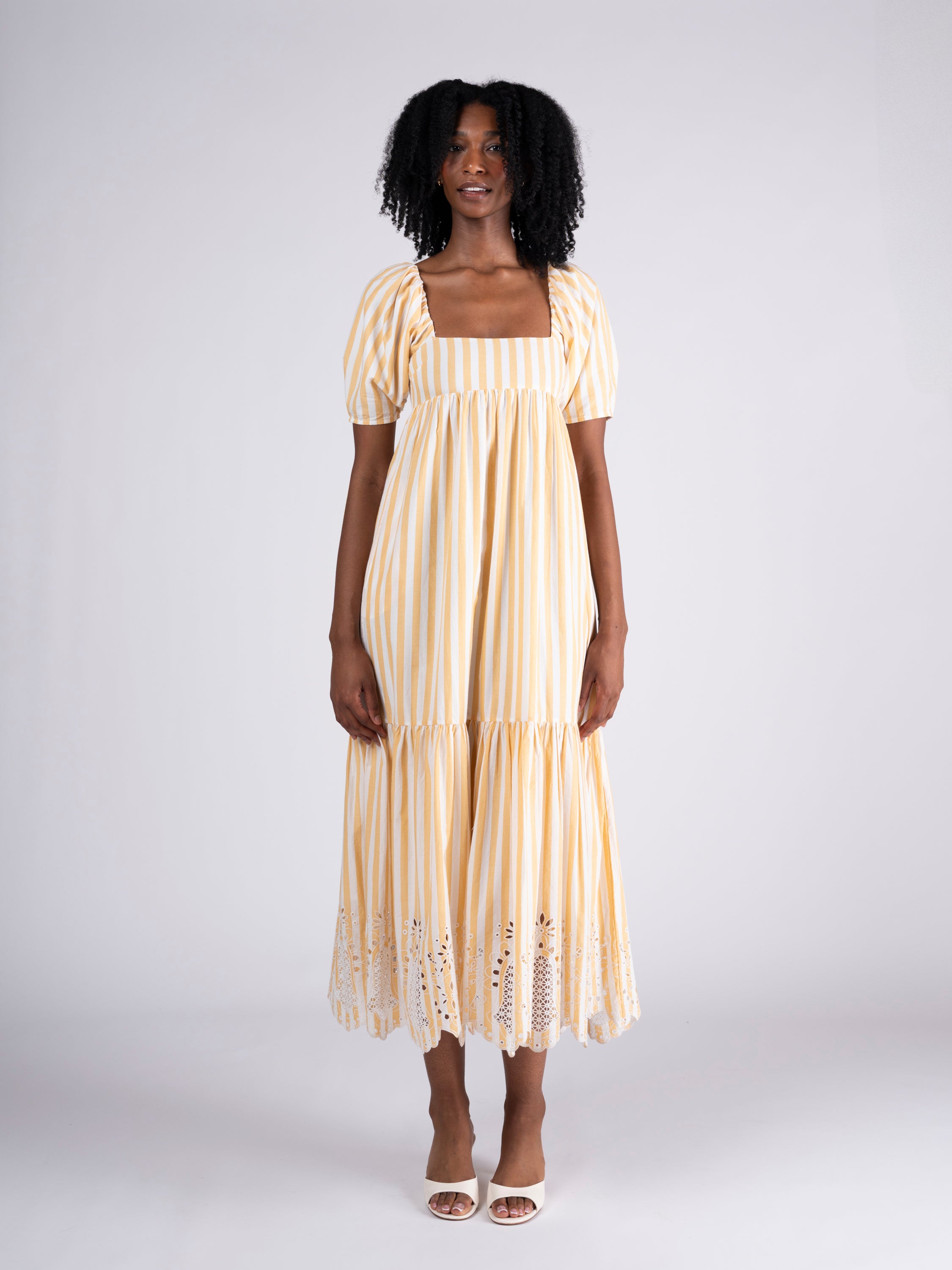 ワンピース apolina 2023SS CECE Dress Cecelia - Marigold Stripe – Lapeyre